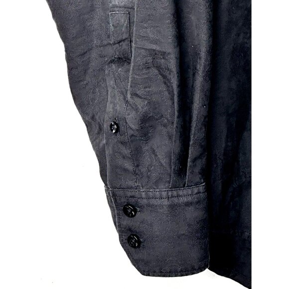 Robert Graham Mens Shirt Textured Design Knowledge Wisdom Truth Black Size Large - Picture 5 of 15
